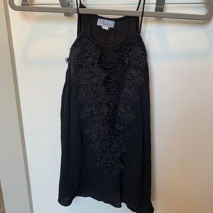 Black lace/embroidered tank top!